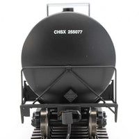 Trinity 25,000-Gallon Tank Car - Ready to Run -- Cenex Harvest States Cooperative CHSX #255077 (black, white, yellow stripes)