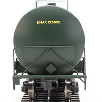 Trinity 25,000-Gallon Tank Car - Ready to Run -- Dana Transportation DNAX #125032 (black, yellow stripes & Railcare logo)