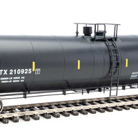 Trinity 25,000-Gallon Tank Car - Ready to Run -- GATX Corporation GATX #210925 (black, white, yellow conspicuity stripes)