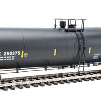 Trinity 25,000-Gallon Tank Car - Ready to Run -- Trinity Industries Leasing TILX #250375 (black, white, yellow stripes)