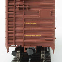 40' Association of American Railroads 1944 Boxcar - Ready to Run -- Union Pacific(R) #196350 (Oxide, yellow; "...West", "...Streamliners" Sl