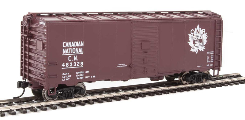 40' Association of American Railroads 1944 Boxcar - Ready to Run -- Canadian National #483328 ("CNR Serves All Canada" Graphic)-1