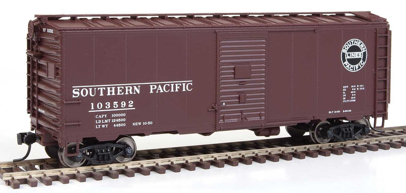40' Association of American Railroads 1948 Boxcar - Ready to Run -- Southern Pacific(TM) #103592 (Boxcar Red, black Lines Logo)-1