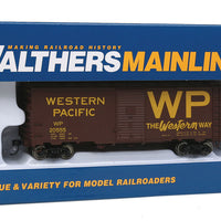 40' AAR 1944 Boxcar - Ready to Run -- Western Pacific(TM) #20555 (Boxcar Red, yellow, Western Way Slogan, Large W)