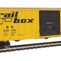 50' ACF Exterior Post Boxcar - Ready to Run -- Railbox #249182 (Burlington Northern patch)