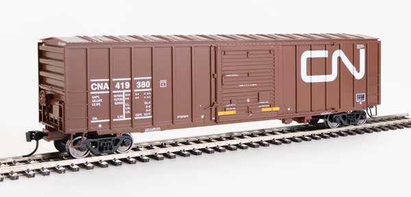 50' ACF Exterior Post Boxcar - Ready to Run -- Canadian National CNA #419380 (Boxcar Red, Large Noodle Logo)-1