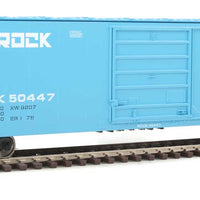 50' Evans Smooth-Side Boxcar - Ready to Run -- Rock Island #50447 (blue, black, white)