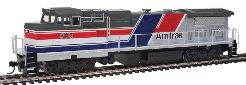 GE Dash 8-32BHW - SoundTraxx(R) Sound & DCC -- Amtrak #503 (As-Delivered; red, blue, silver, gray)-1