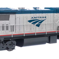 GE Dash 8-32BWH - ESU(R) Sound & DCC -- Amtrak(R) #504 (Phase V, Modern Logo; Amtrak Blue, Platinum Mist)