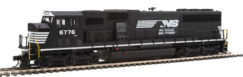 EMD SD60M w/2-Piece Windshield - SoundTraxx(R) Sound & DCC -- Norfolk Southern #6776 (black, white, Horse Head Logo)-1