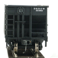 50' 100-Ton 4-Bay Hopper - Ready to Run -- Denver & Rio Grande Western #16980 (black, Flying Grande)