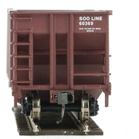 50' 100-Ton 4-Bay Hopper - Ready to Run -- Soo Line #60369 (Boxcar Red, white)