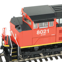 EMD SD70ACe - SoundTraxx(R) Sound & DCC -- Canadian National #8021 (High Headlight; orange, black, white; Website)