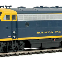 EMD F7A-B Set w/SoundTraxx(R) Sound & DCC -- Santa Fe #254L, 254A (blue, yellow; Cigar Band Logo)