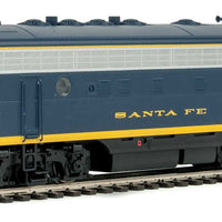 EMD F7A-B Set w/SoundTraxx(R) Sound & DCC -- Santa Fe #254L, 254A (blue, yellow; Cigar Band Logo)