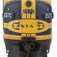 EMD F7A w/SoundTraxx(R) Sound & DCC -- Santa Fe #257C (blue, yellow; Cigar Band Logo)