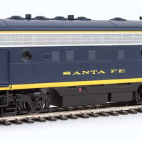 EMD F7A w/SoundTraxx(R) Sound & DCC -- Santa Fe #258C (blue, yellow; Cigar Band Logo)
