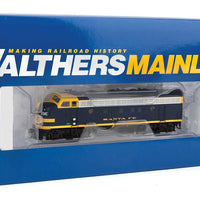 EMD F7A w/SoundTraxx(R) Sound & DCC -- Santa Fe #258C (blue, yellow; Cigar Band Logo)