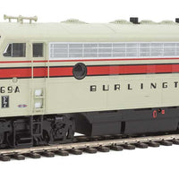 EMD F7A-B Set w/SoundTraxx(R) Sound & DCC -- Chicago, Burlington & Quincy #169A, 169B (gray, red, black)