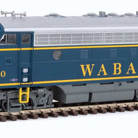 EMD F7 A-B Set - ESU Sound and DCC -- Wabash 630 600 (blue, gray, yellow)