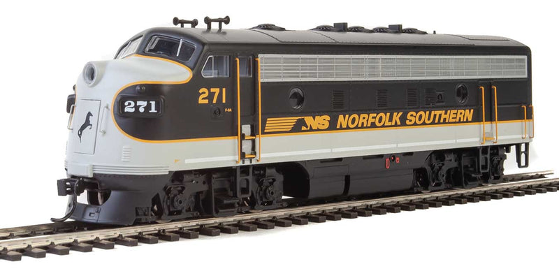 EMD F7 A - ESU Sound and DCC -- Norfolk Southern #271 (Tuxedo: black, Imitiation Aluminum, Dulux Gold)-1