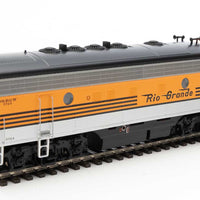 EMD F7 A-B Set - ESU Sound and DCC -- Denver & Rio Grande Western(TM) #5724, #5712 (Grande Gold, silver, black)