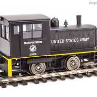 Plymouth ML-8 Industrial Switcher - DCC only -- United States Army Transportation Corps (black, yellow)