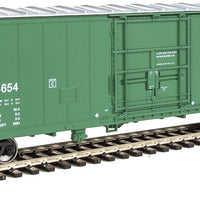 50' FGE Insulated Boxcar - Ready to Run -- British Columbia Railway #4654 (green, yellow, white; Dogwood Logo)