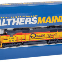 EMD SD50 - ESU(R) Sound and DCC -- Chessie System B&O #8576 (yellow, blue, orange)