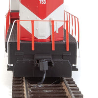EMD GP9 Phase II with Chopped Nose - ESU(R) Sound and DCC -- Wisconsin & Southern #753 (red, gray, white)