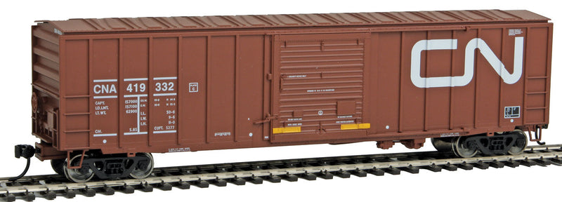 50' ACF Exterior Post Boxcar - Ready to Run -- Canadian National CNA #419332 (Boxcar Red, Large Noodle Logo)-1