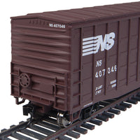 50' Waffle Side Boxcar - Ready To Run -- Norfolk Southern #407046 (Youngstown Doors)