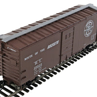 40' PS-1 Boxcar - Ready to Run -- Rock Island #25523 (Boxcar Red; Rockets Slogan, 100th Anniversary Logo)