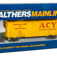 40' PS-1 Boxcar - Ready to Run -- Akron, Canton & Youngstown #3299 (yellow, red, Road of Service Slogan)