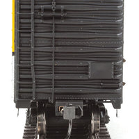 50' PC&F Insulated Boxcar - Ready to Run -- Denver & Rio Grande Western(TM) #60821 (Aspen Gold, silver; Flying Rio Grand