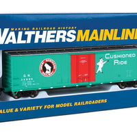 50' PC&F Insulated Boxcar - Ready to Run -- Great Northern #36888 (Jade Green; red Door, Standing Rocky Logo)