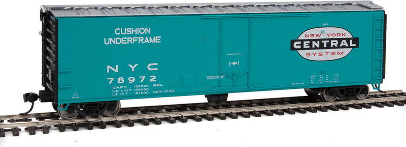 50' PC&F Insulated Boxcar - Ready to Run -- New York Central #78972 (Jade Green, silver, black; Large Cigar Band Logo)-1