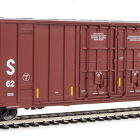 60' High Cube Plate F Boxcar - Ready to Run -- Kansas City Southern #759162 (brown, white; Yellow Conspicuity Markings)