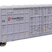 60' High Cube Plate F Horizontal Post Boxcar - Ready to Run -- Ferromex #874643 (gray)