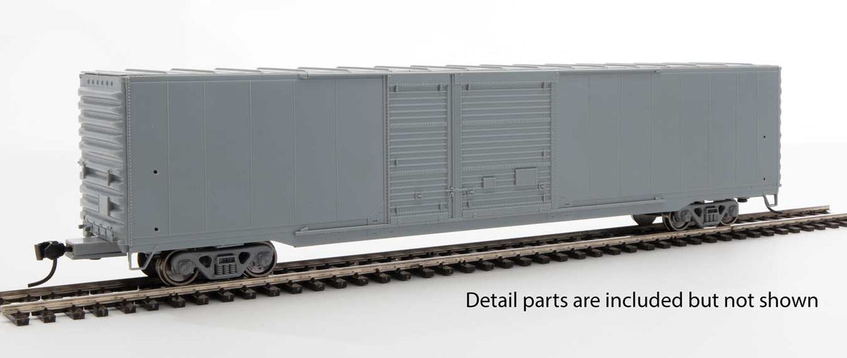 60' Pullman-Standard Auto Parts Boxcar (10' and 6' doors) - Ready to Run -- Undecorated-2