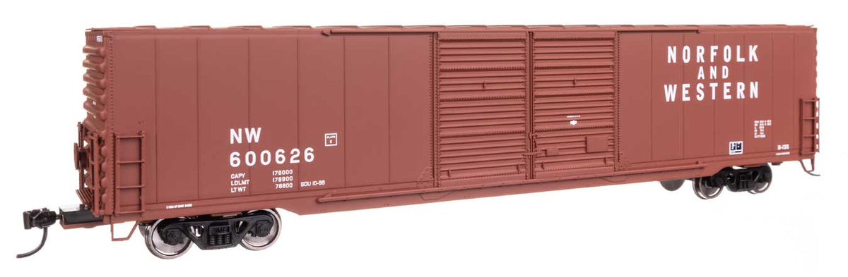 60' Pullman-Standard Double Door Auto Parts Boxcar - Ready to Run -- Norfolk & Western #600626-1