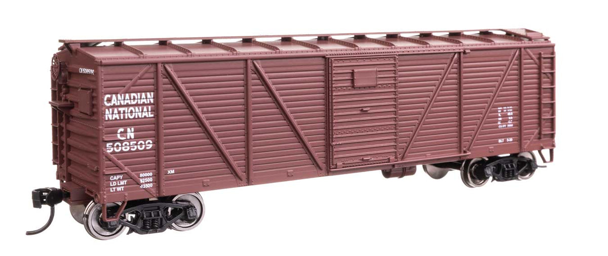 40' ARA Single Sheathed Boxcar with Dreadnaught Ends - Ready to Run -- Canadian National #508509-1