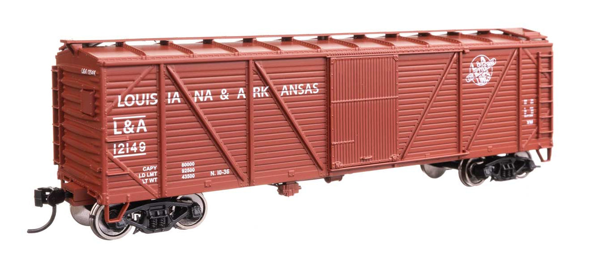 40' ARA Single Sheathed Boxcar with Dreadnaught Ends - Ready to Run -- Louisiana & Arkansas #12149-2