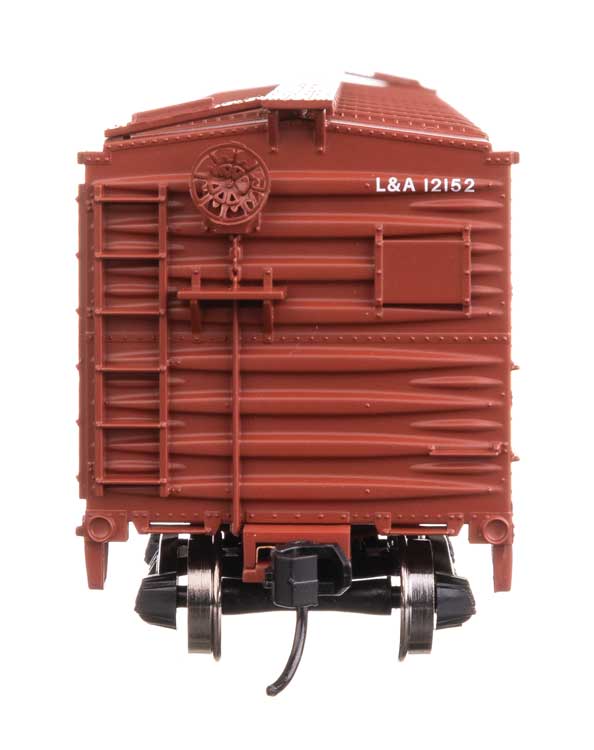 40' ARA Single Sheathed Boxcar with Dreadnaught Ends - Ready to Run -- Louisiana & Arkansas #12152-3