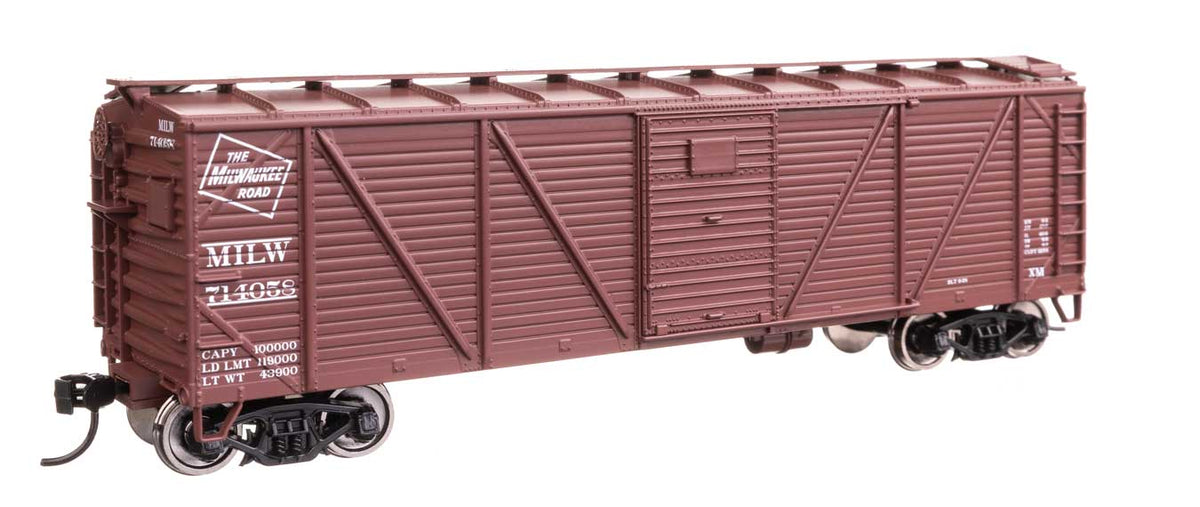 40' ARA Single Sheathed Boxcar with Dreadnaught Ends - Ready to Run -- Milwaukee Road #714059-1