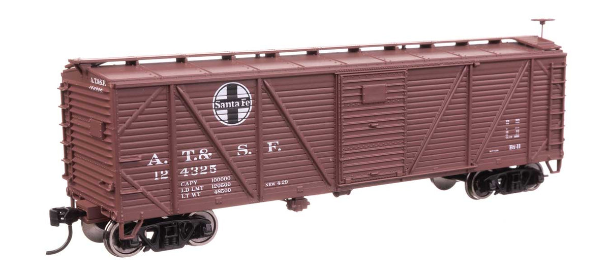 40' ARA Single Sheathed Boxcar - Ready to Run -- Santa Fe #124325-2
