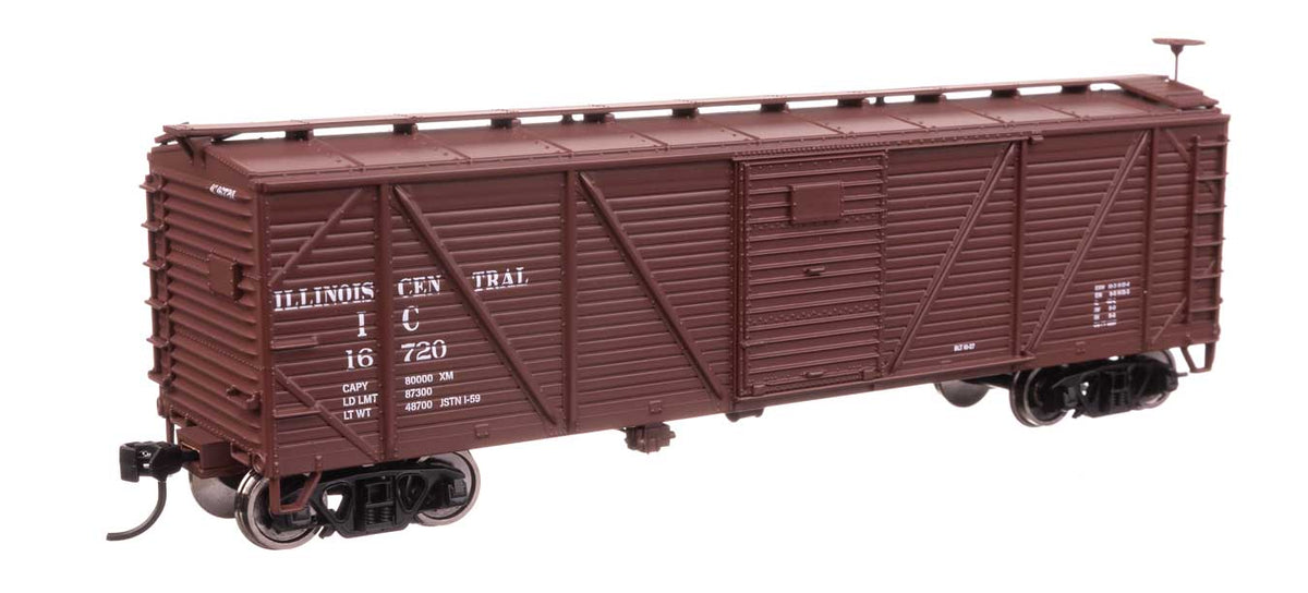 40' ARA Single Sheathed Boxcar - Ready to Run -- Illinois Central #16720-2