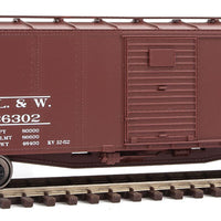 40' Rebuilt Steel Boxcar - Ready To Run -- Delaware, Lackawanna & Western #36302 (Boxcar Red, Phoebe Snow Slogan)