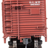 40' Rebuilt Steel Boxcar - Ready To Run -- Delaware, Lackawanna & Western #36390 (Boxcar Red, Phoebe Snow Slogan)