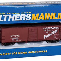 40' Rebuilt Steel Boxcar - Ready To Run -- Delaware, Lackawanna & Western #36388 (Boxcar Red, Phoebe Snow Slogan)